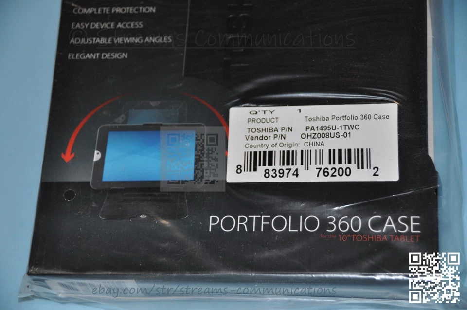 Toshiba Thrive (Tablet) Portfolio 360 Case PA1495U-1TWC - Image 3 of 4