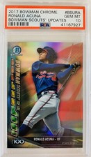 2017 Bowman Chrome Ronald Acuna Jr. Top 100 Bowman Scouts Updates PSA 10