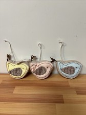 Fisher Price Snugabunny Swing Set of 3 Plush Birds Mobile Toy Replacement Part