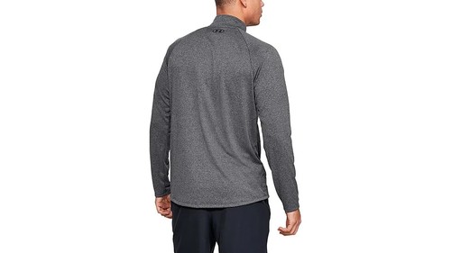 Under Armour Hombres Tech 2.0 1/2 Cremallera, Carbón Light Heath (019)/Negro, XX-Grande - Imagen 3 de 4
