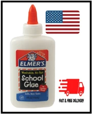 Elmer's Liquid School Glue, Washable, 4oz., 4 Count