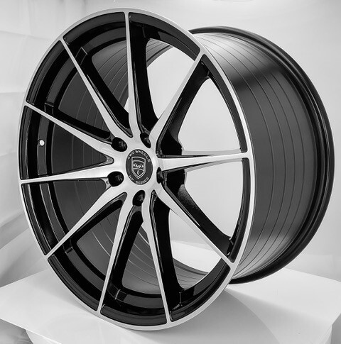 4 HP4 22 inch STAGGERED Black Rims fits MASERATI GRANTURISMO S 2008 - 2013