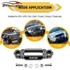 CNC Black Aluminum 4 7/8" Hawse Fairlead Synthetic Rope Guide For Honda UTV ATV