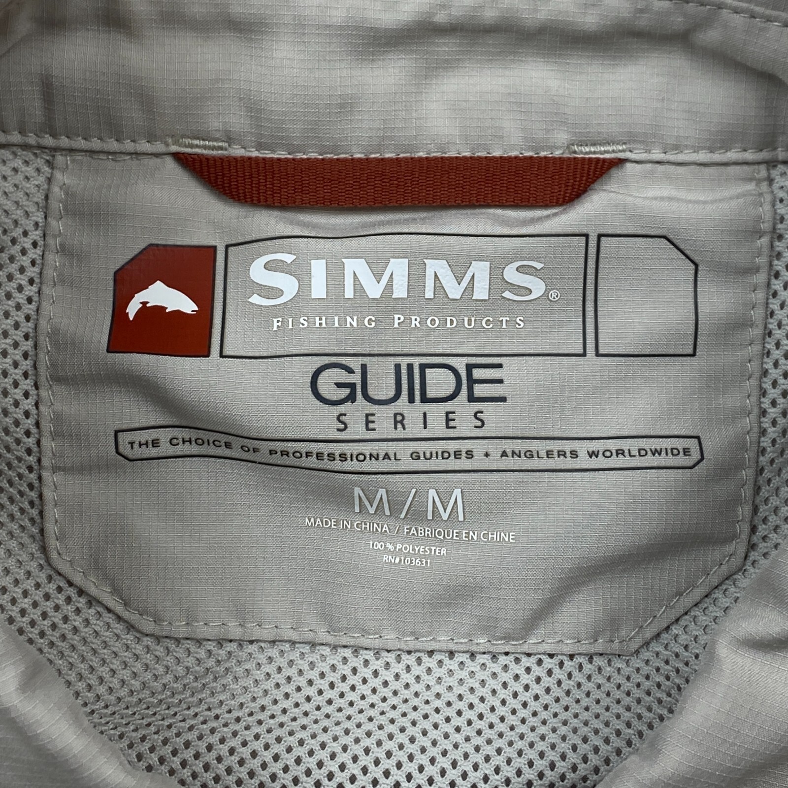 Simms Guide Series Button Up Shirt Medium Beige T… - image 5
