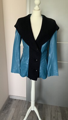 Leder Jacke Damen Türkis 