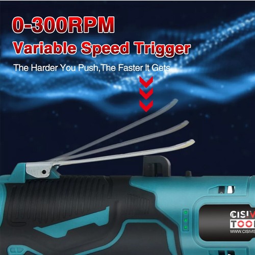 100Nm Electric Cordless Right Ratchet 3/8" 90° Angle Wrench 2 Battery DIY Tool - Picture 15 of 17