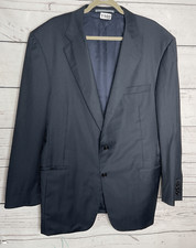 Hickey Freeman Loro Piana Tasmanian Super 130's Wool Blazer Jacket Coat 44R Gray