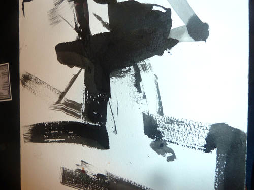 Original Abstract Painting Signed "G. Cavallon" c.1970 - like Franz Kline - Picture 5 of 15