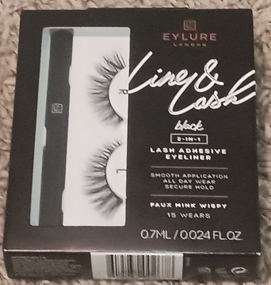 Eylure London Line & Lash black 2 In 1 Lash Adhesive Eyeliner Faux Mink Wispy