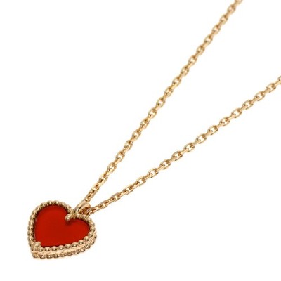 Van Cleef & Arpels Sweetheart Karneol Halskette K18 Rotgold Damen [gebraucht]