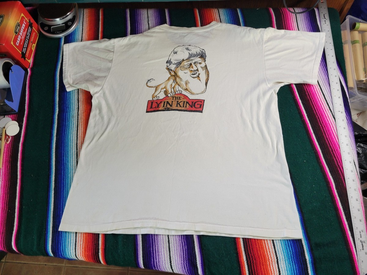 Vintage Single Stitch Bill Clinton The Lyin King The Lion King Spoof T-Shirt XL View 4