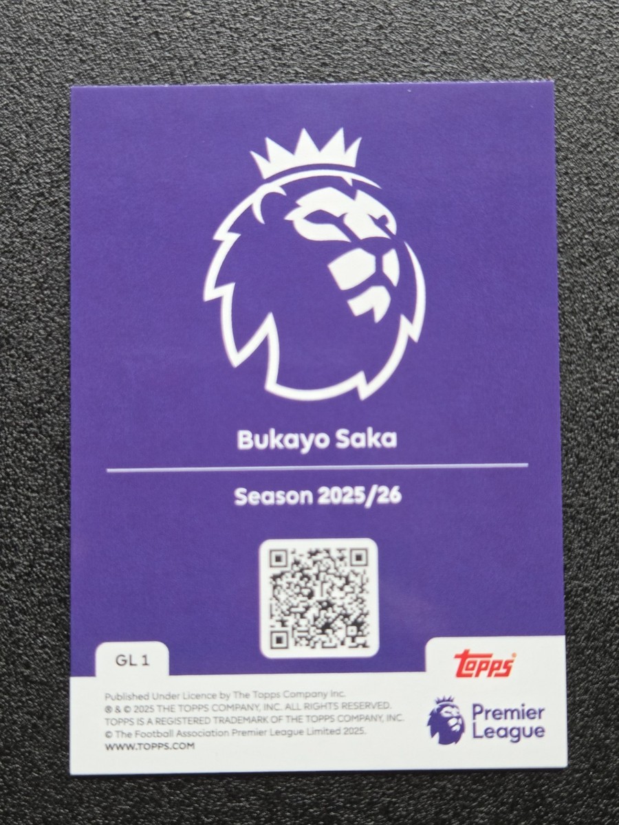 SAKA☆ページ 2025-26 Topps Premier League - Gold Lion Bukayo Saka #GL 1 for