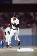 New York Yankees Sandy Alomar Sr running bases vs Boston Red Sox a- Old Photo