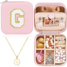 Travel Jewelry Case PU Leather Mini Waterproof Organizer for Women - Portable