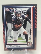 2025 Donruss Football #236 Patriots WR Stefon Diggs SILVER press Proof 002/199