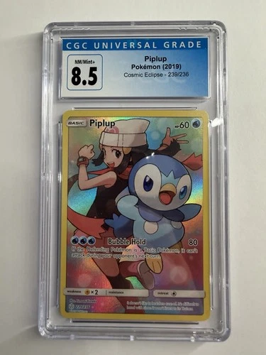 Cosmic Eclipse Piplup 239/236 Full Art CGC 8.5