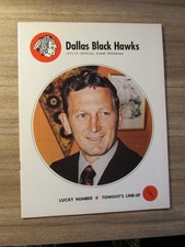CHL Hockey Program 1973-74 Dallas Black Hawks vs. Fort Worth Wings 12/14