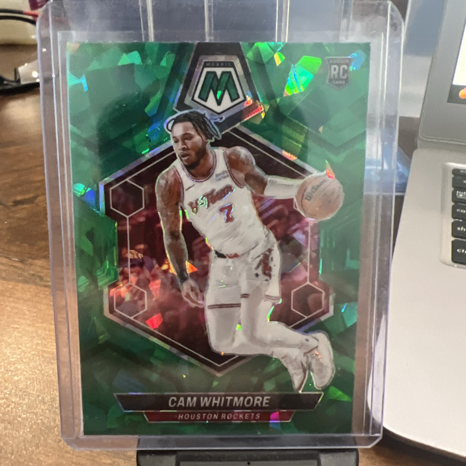 2023-24 Panini Mosaic Rookies Cam Whitmore #217 Green Cracked Ice (RC)