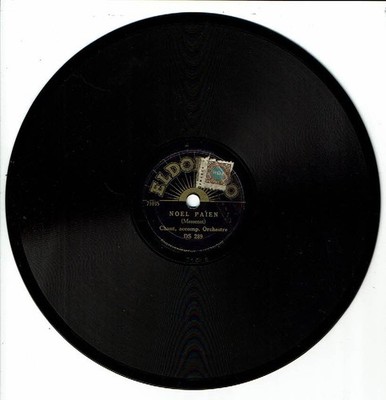 78T 20cm ORCHESTER Gesang Schallplatte Phono WEIHNACHTEN HEIDNISCH - HOSANNA -ELDORADO 289 SELTEN