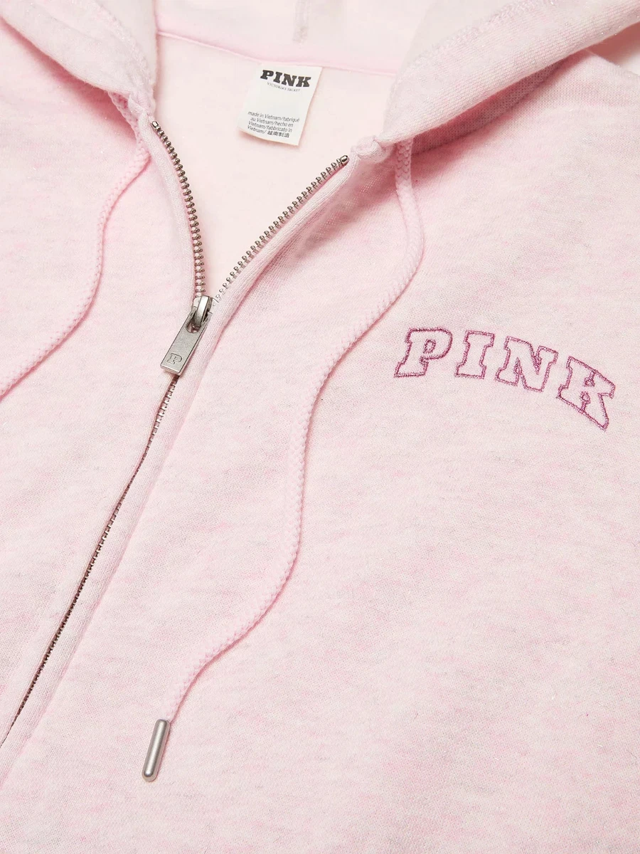 Pull Rose Vif Victoria's Secret Pink - Taille S - Demi-zip - Occasion Très Bon état