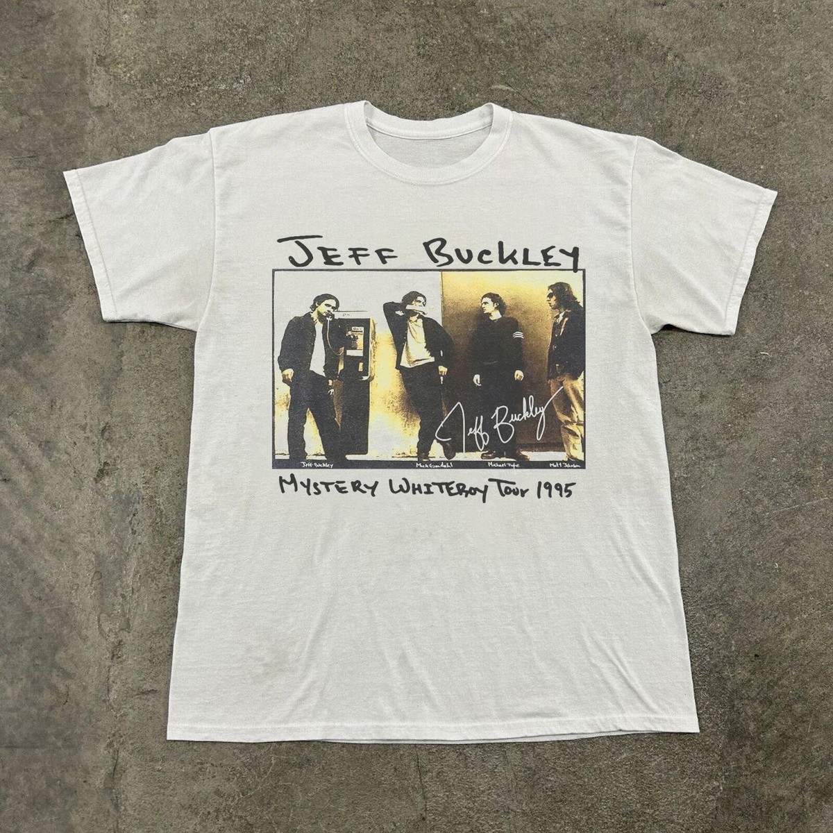 【M2】Jeff Buckley Mystery White Tour 1995 Jeff Buckley Mystery White Boy Tour 1995 Unisex White T-shirt