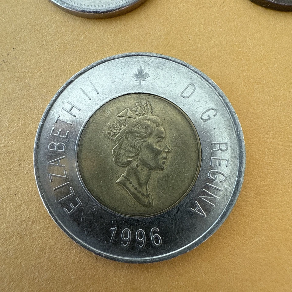 7 Mixed Canadian Coins - 1945 to 1996 - Image 2 of 4
