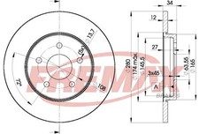 Bremsscheiben für Ford Mondeo III B5Y Limo B4Y Turnier BWY Jaguar X-Type 00-09