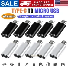 2026 Type C Female to Micro USB Male Port Converter Charge Data Sync Adapter Lot