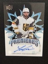 24-25 UD ICE Hockey Rookie Premiers Auto IPA-LC Lukas Cormier /199