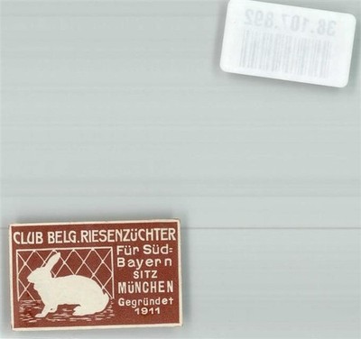 38107892 - 8000 Muenchen Club Belg. Riesenzuechter f. Suedbayern 1911 Vignette