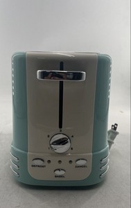 Nostalgia Retro Series RTOS200AQ Aqua 2-Slice Extra Wide Slots Bagel Toaster