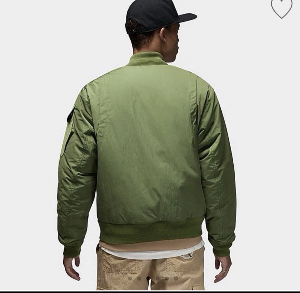 Nike Air Jordan Essentials Renegade Bomber Jacket Green Size XL FB7316-340 $250 thumbnail 4