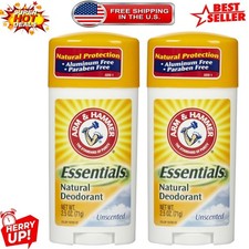 Hypoallergenic Essentials Natural Deodorant - Unscented 2.5 oz Stick Pack of 2
