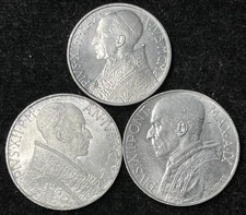 Early Vatican City 3 Coins Lot Excellent Condition