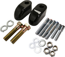 BARON Handlebar Riser Adapter Extensions Pullback 1" Black BA-7416-01B USA MADE