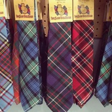 Premium 100% Lambswool tartan tie celebrating Scottish clan heritage G–M -Ingles