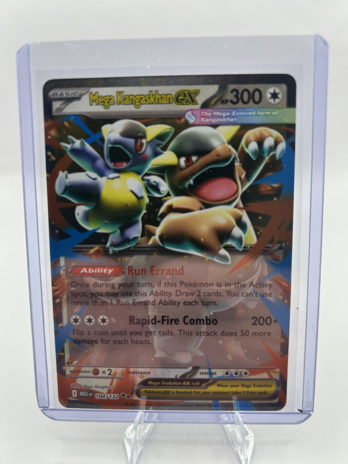 Pokemon Card Mega Kangaskhan EX 104/132 Double Rare Mega Evolution Base Set NM