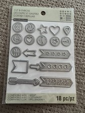 Brand New Recollections 18 Piece Die Cut Set Fun And Whimsy Shapes