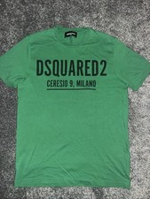 Image of Dsquared2 T-Shirt Short Sleeve Logo GREEN 100% Cotton Size juniors 10 Years