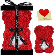 Gift for Mom Women-Rose Cute Bear - Rose Adorable Teddy Artificial Bear - Bes...