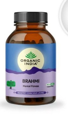 Organic India Brahmi 180 Caps For Mental Health & Nervous System FAST FREE SHIP