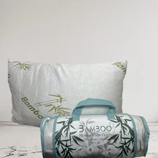 Bamboo Hypoallergenic Shredded Memory-Foam Pillows with Washable Cover