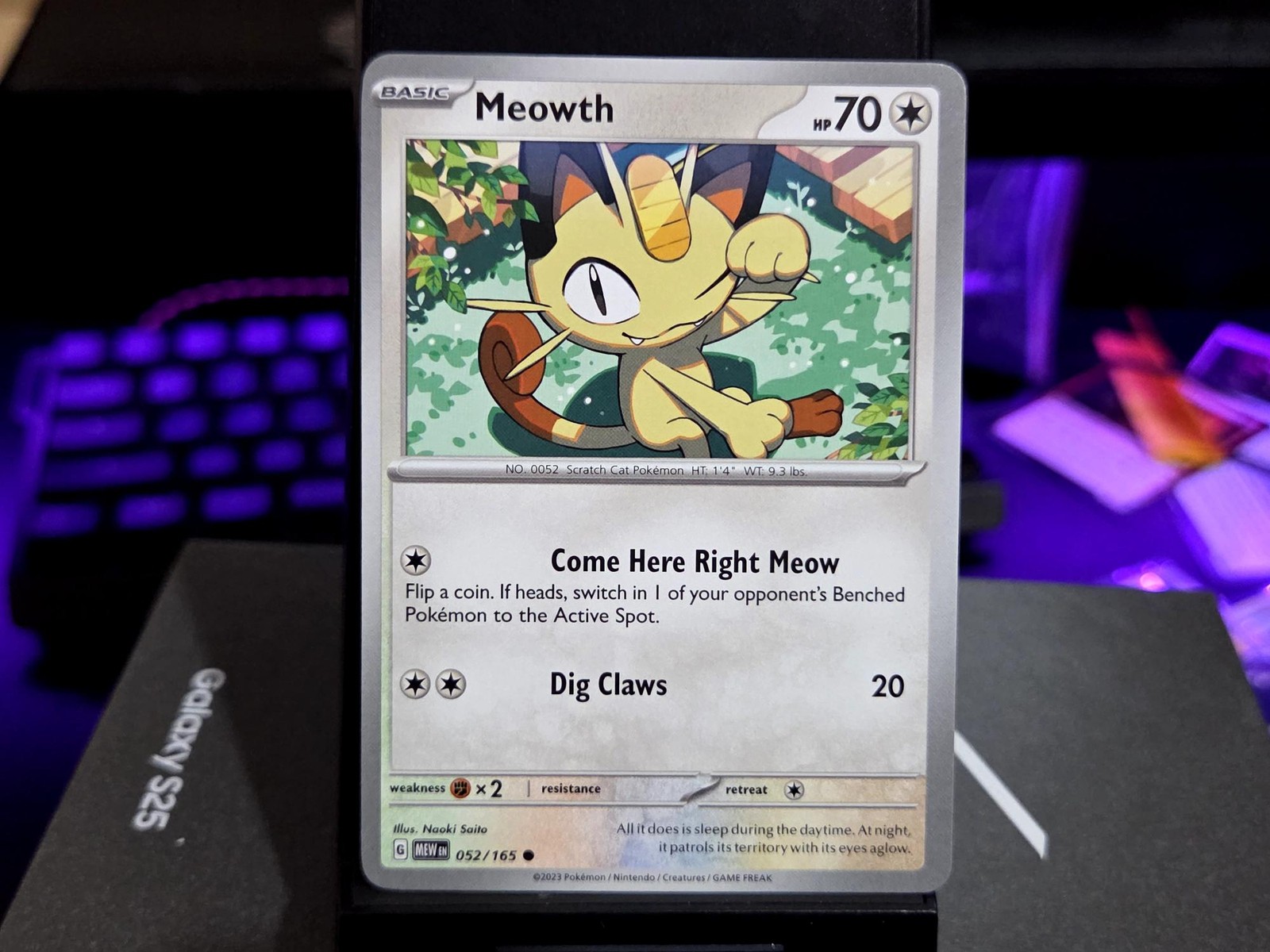 MEOWTH COMMON 052/165 151 POKEMON NM