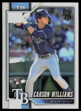 2026 Topps #25 Carson Williams Tampa Bay Rays Rookie