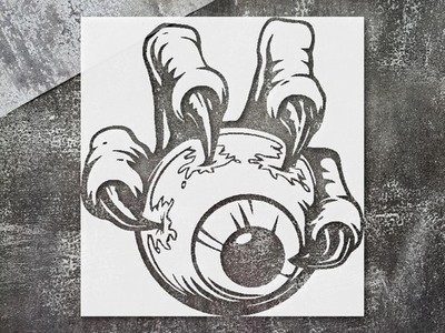 Halloween Monster Eye Wall Art Stencil for Spooky Home Decor - StencilAir