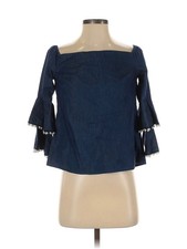 Intermix Women Blue 3/4 Sleeve Blouse P
