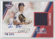 2018 USA Baseball Stars & Stripes and Material Signatures /299 Tim Cate Auto w5b