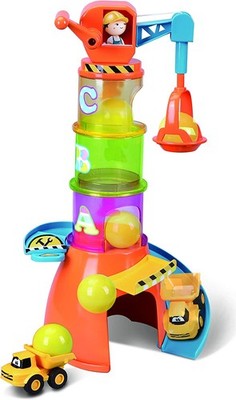 BB Junior Spielset 16-88605 Stacking Crane 5in1 inkl Volvo Kipper 9cm Kinder