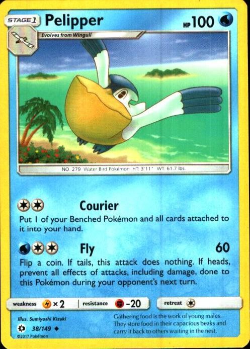 Pelipper 38/149 UC SM Base Set Pokemon LP
