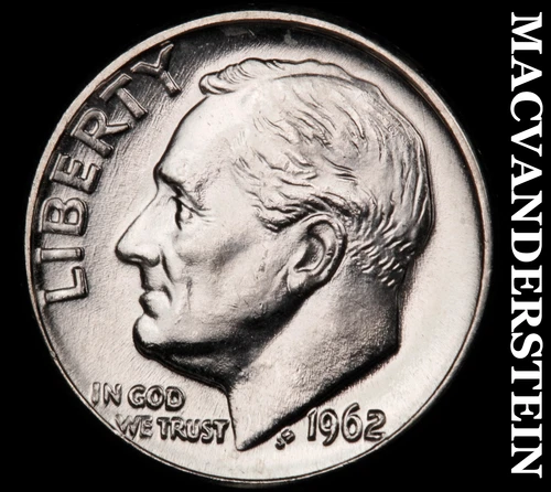 1962-D Roosevelt Dime- Silver- Choice Gem Brilliant Uncirculated Luster #J4561